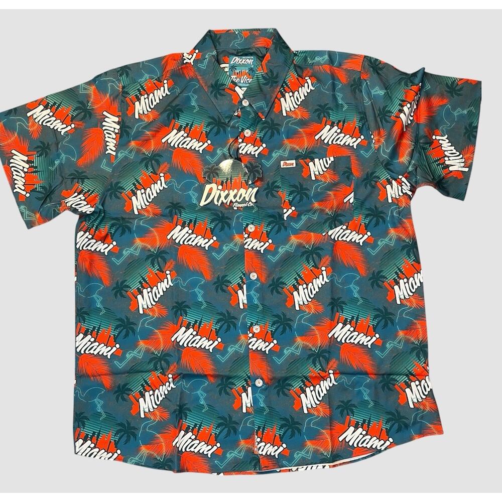 DIXXON Flannel Co The Vice Mens 2XL Multicolor Miami Short Sleeve Hawaiian NWT